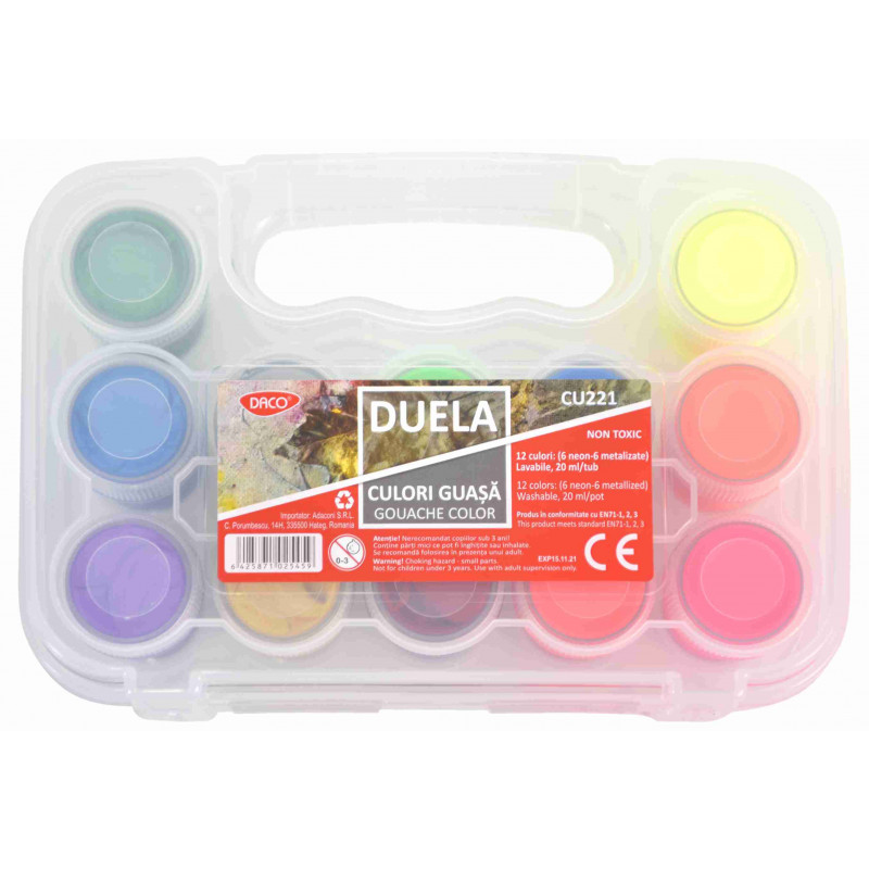CULORI GUASA 6C NEON + 6C METALIZATE DUELA 