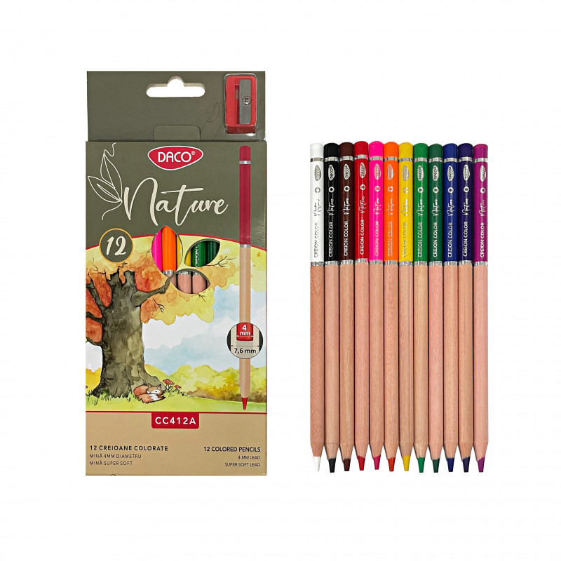 SET CREIOANE COLORATE CU 12 CULORI NATURE 