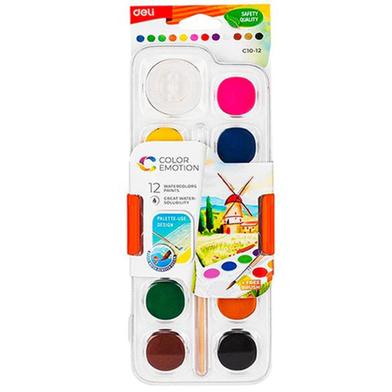 SET ACUARELE CU 12 CULORI 28MM + PENSULA