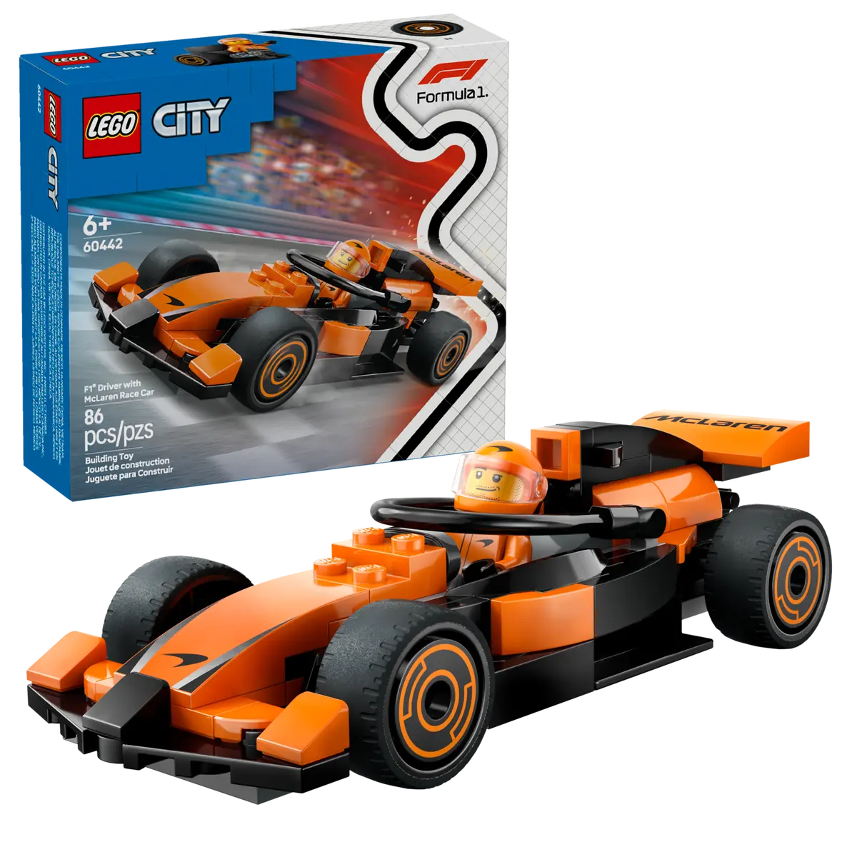 LEGO CITY PILOT F1 CU MASINA DE CURSE MCLAREN 60442
