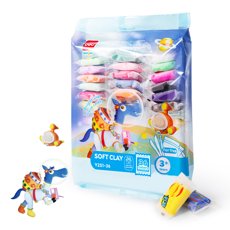 PLASTILINA SOFT CLAY 36 CULORI 216G 