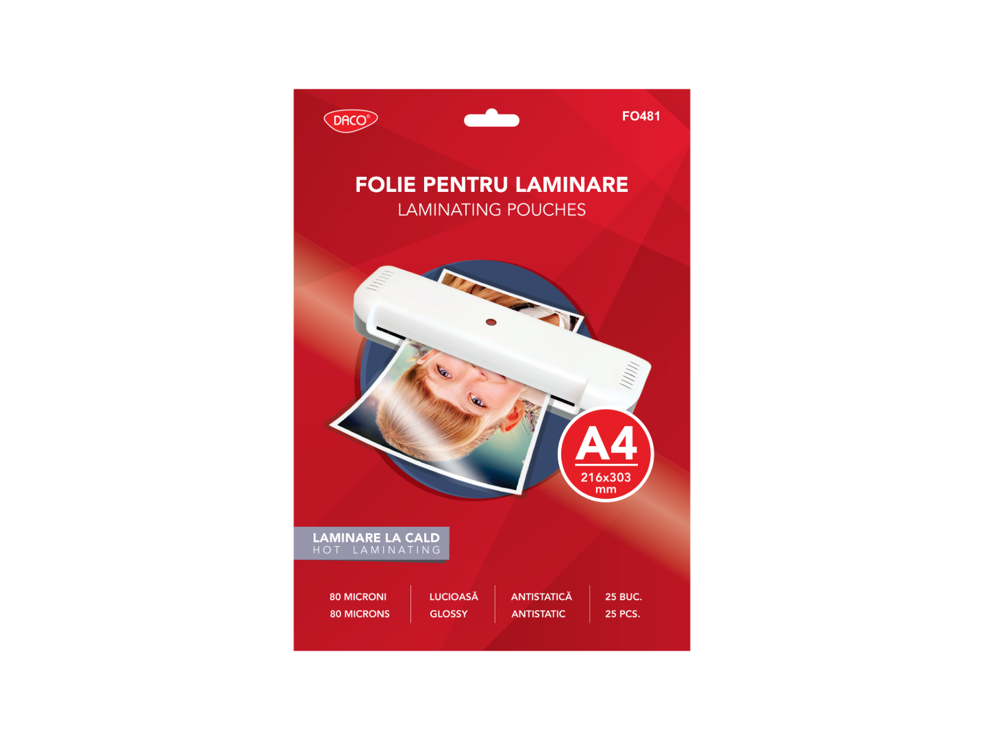 FOLIE LAMINARE A4 80 DE MICRONI 25/TOP DACO