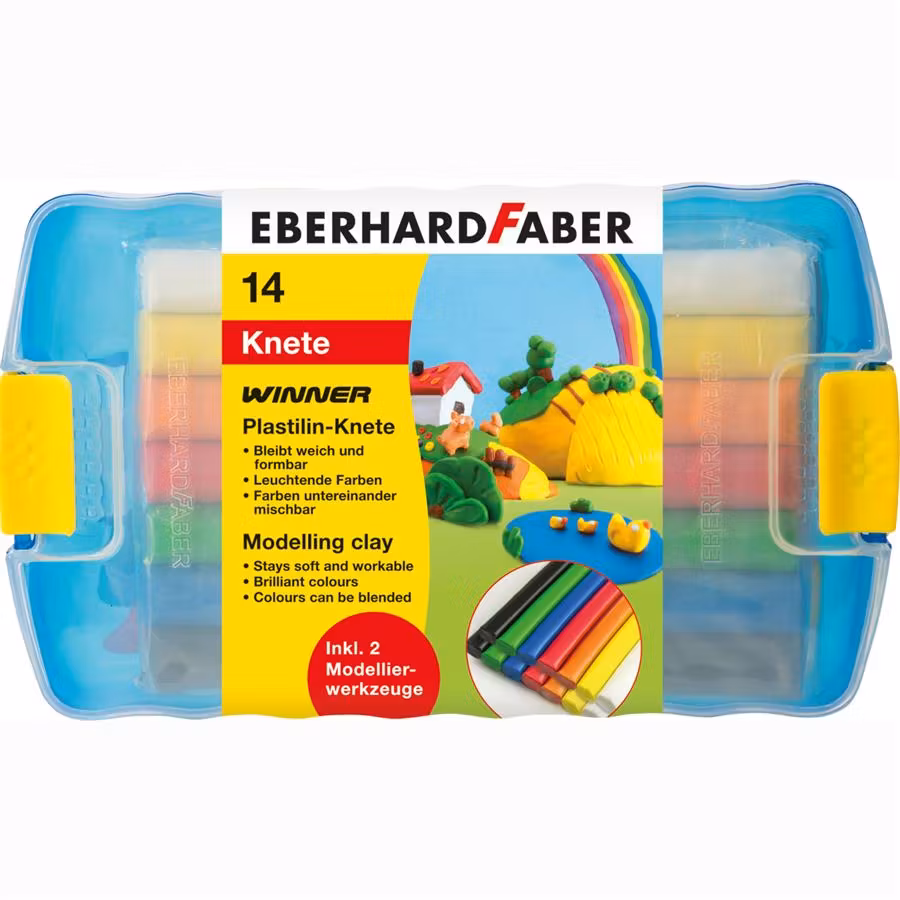 SET PLASTILINA CU 7 CULORI CUTIE DE PLASTIC