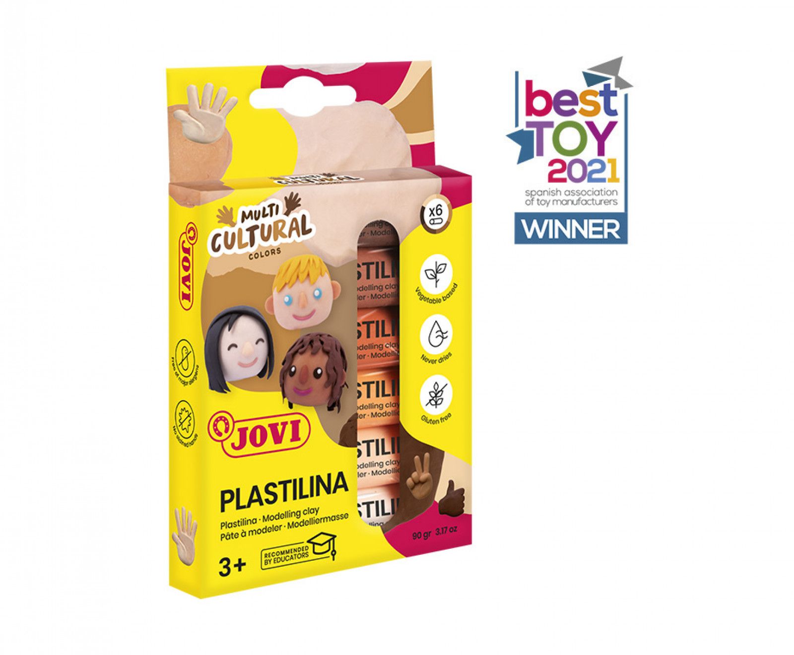 SET PLASTILINA CU 6 CULORI MULTICULTURAL 15G