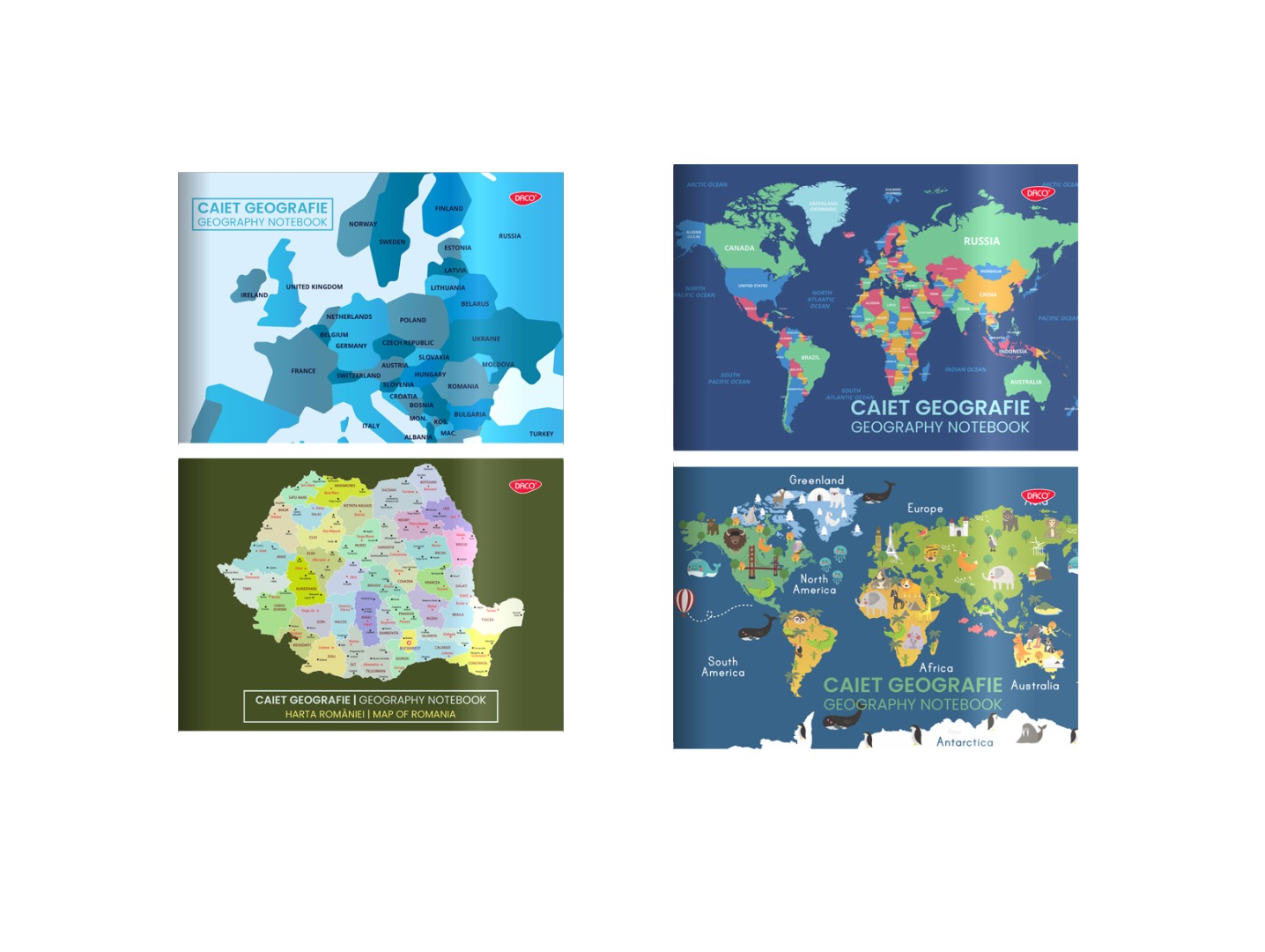 CAIET GEOGRAFIE A4 24 DE FILE COPERTA PLASTIC