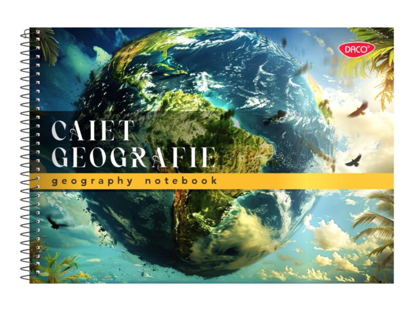 CAIET GEOGRAFIE A4 CU SPIRA 24 DE FILE